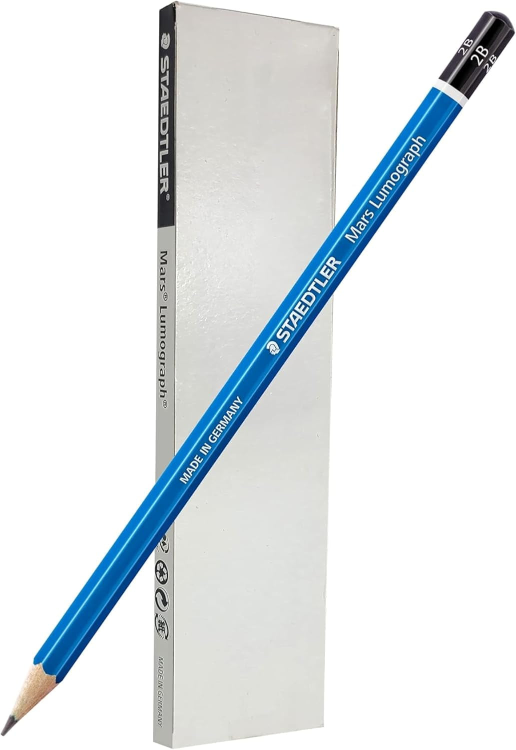 Mars Lumograph 2B Graphite Art Drawing Pencil, 6 Pencils