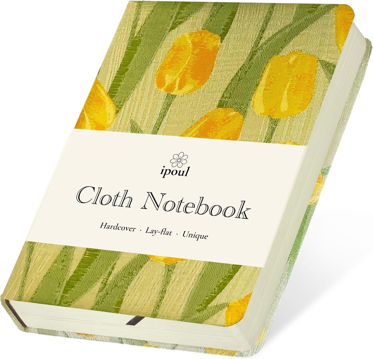 Pocket Notebook, A6, 4X6, Small Embroidered Journal, Cute Notebook, Lay Flat, Hardcover, Lined Notebook & Sketchbook, Note Taking Notebook, Beautiful Journal for Women, Tulip Flower