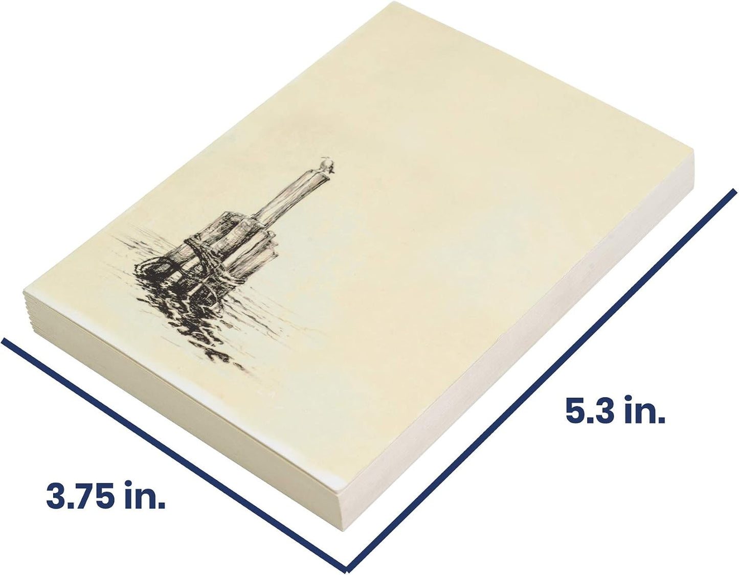 Layflat Sketchbook - 3.75 X 5.3 Inches - Seagull Blank Note Book, 64 Sheets, Thick 100Gsm Paper, for Drawing, Sketching, and Journaling
