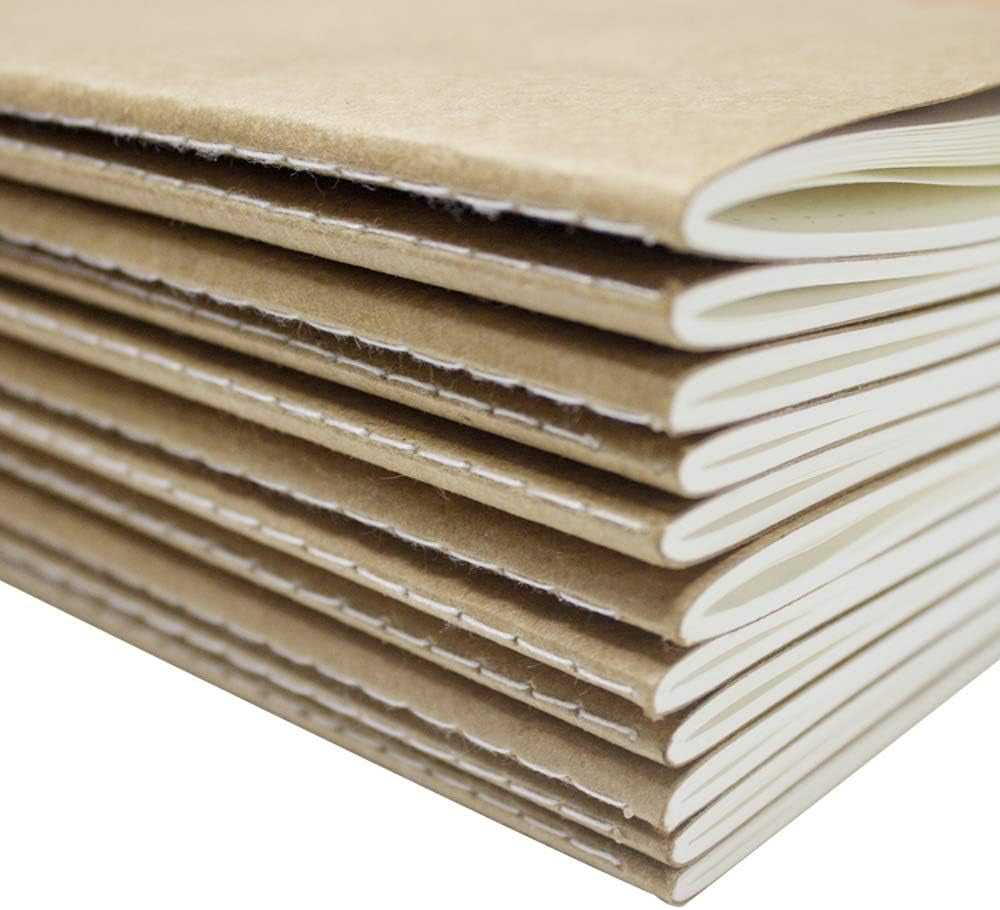 12 Pack 8.25X5.5 Inches Dot Grid Paper Notebook/ A5 Size Dot Journal Notebook, Dot Grid Subject Notebooks Wire-Bound with Kraft Cover, 30 Sheets/60 Dot Pages