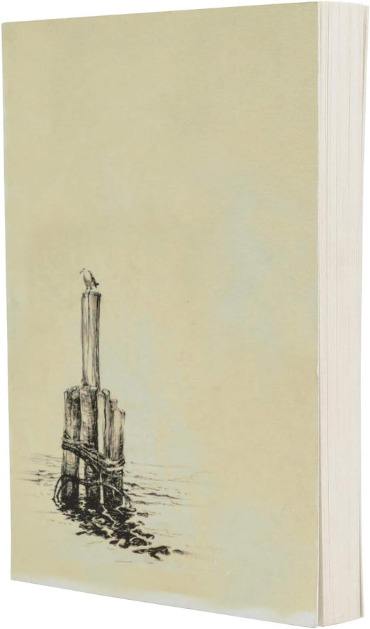 Layflat Sketchbook - 3.75 X 5.3 Inches - Seagull Blank Note Book, 64 Sheets, Thick 100Gsm Paper, for Drawing, Sketching, and Journaling