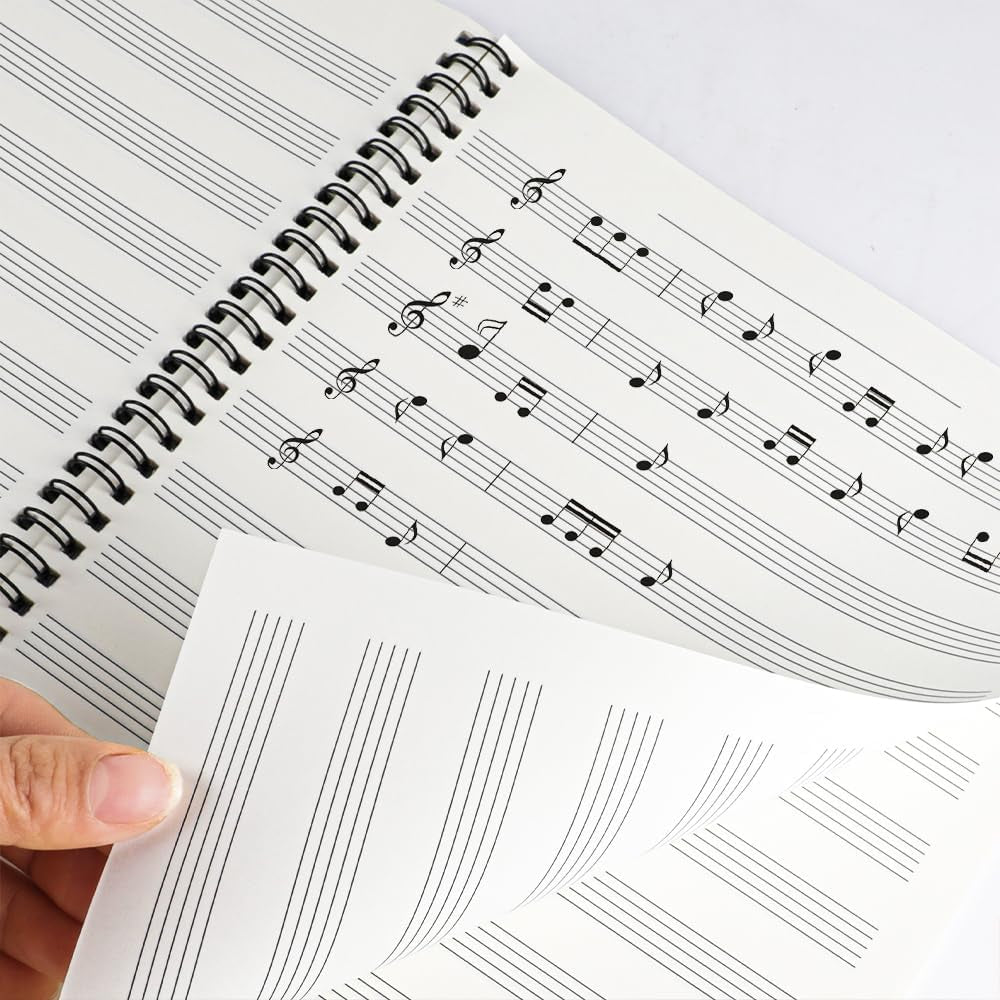 Blank Sheet Music Notebook, Composition Manuscript Staff Notebook, 100 Pages Art Music Notebook, Piano Notebook Song Writing