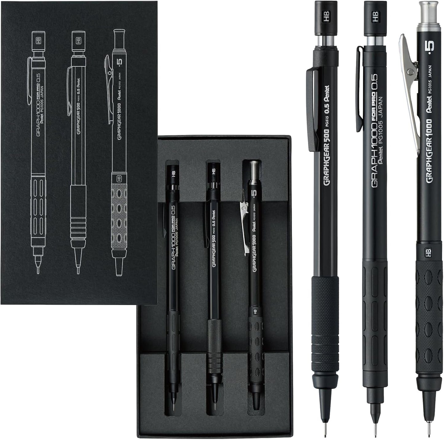 Mechanical Pencil for Drafting, Set of 3, 60Th Anniversary Limited Edition 0.5 Mm PGANAST