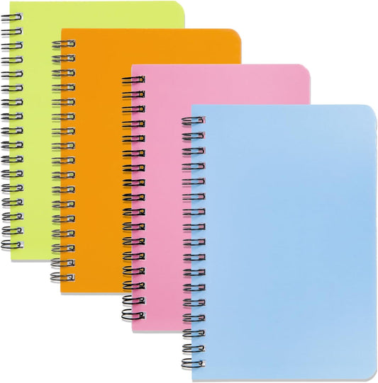 4Pack Small Spiral Notebook 4.2"X 6.1" Pocket Notepad | Small Notebook Is Easy to Carry, with Multiple Colors to Record Different Things