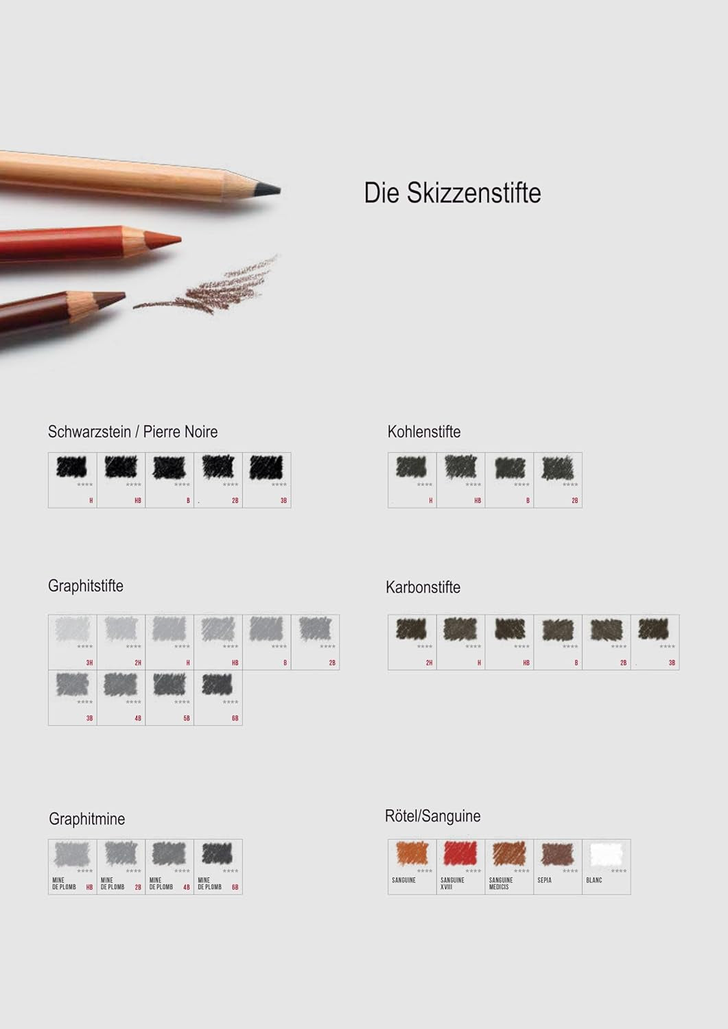 round Drawing Pencil - Sanguine XVIII (611)