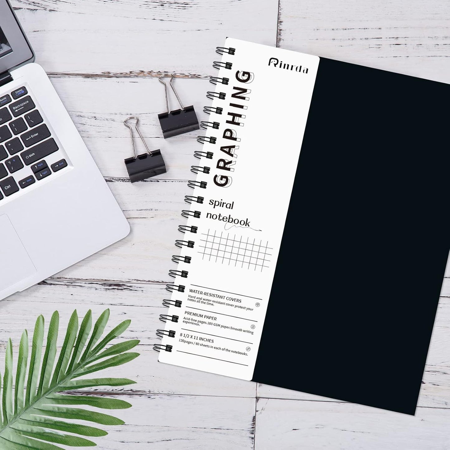 Graph Paper Notebook Spiral Notebook 8.5" X 11"-4 Pack Grid Paper Notebook Graph Notebook Engineering Notebook 120 Pages 100 GSM Thick Graphing Paper Notebook Hardcover Journal for School,