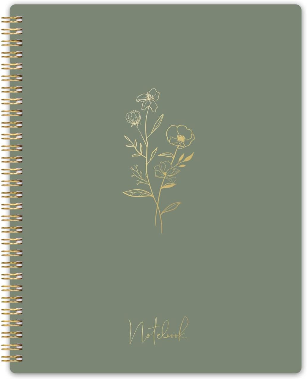 Spiral Notebook - College Ruled Notebook, Notebook Journal, 8.5'' X 10.5'', 55 Sheets/110 Pages, Journal for Women, Journal with Spiral Bound, Inner Pocket, Notebook for Office/School/Home - Green