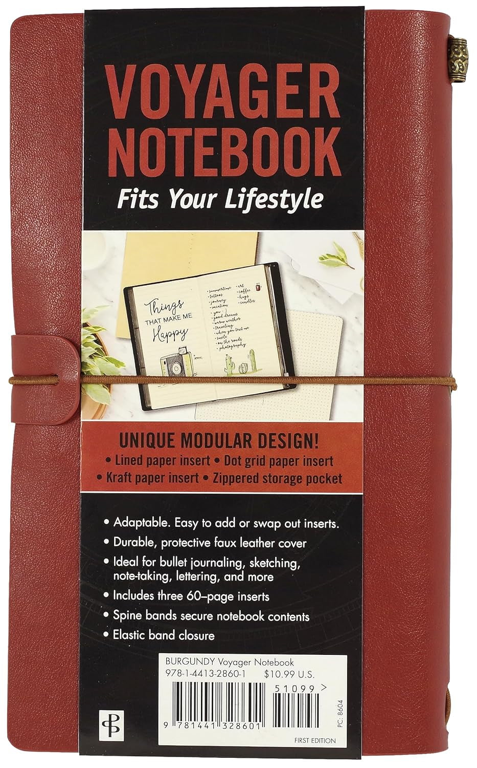 Voyager Refillable Notebook - Burgundy (Traveler'S Journal, Planner, Notebook)