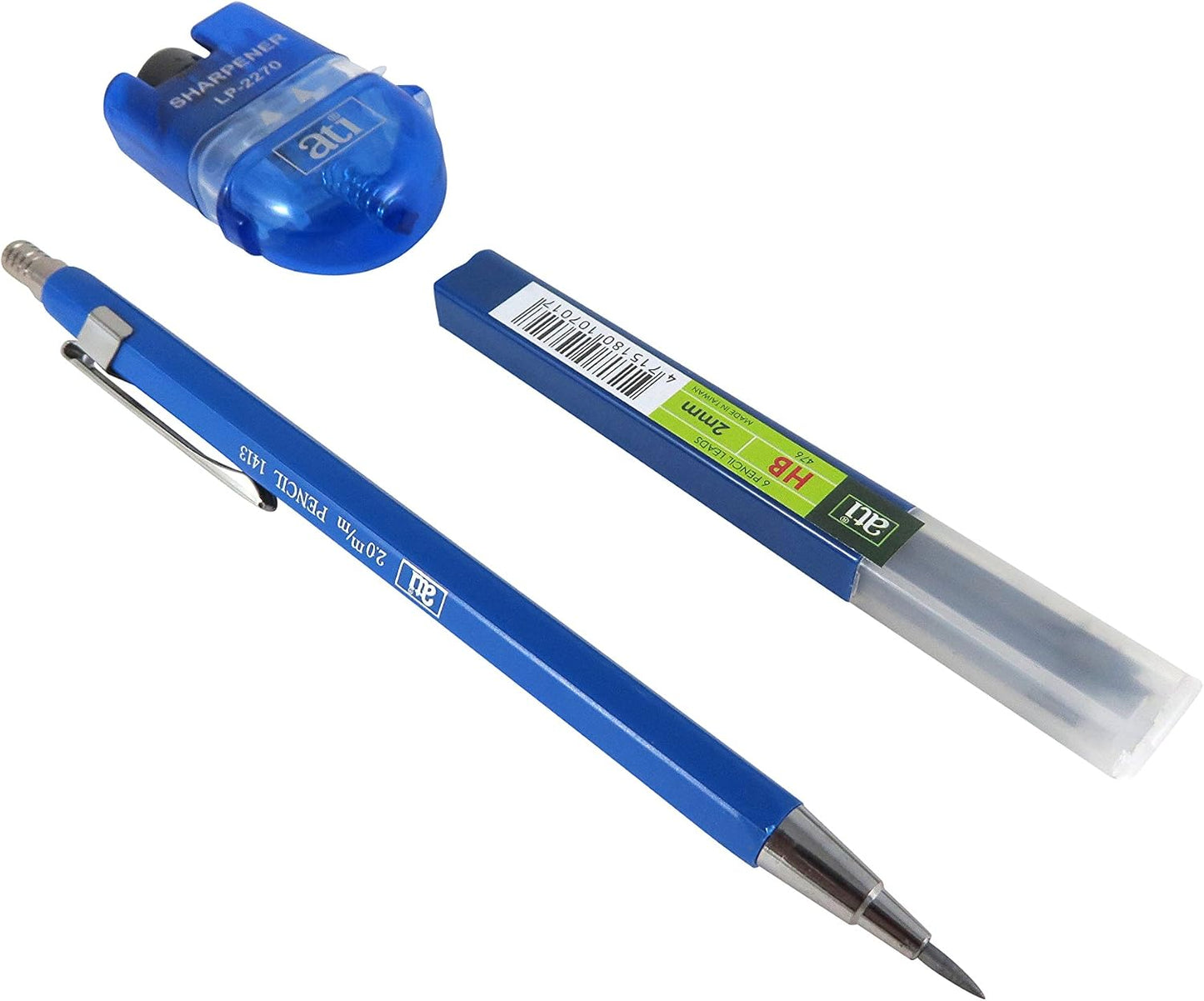 504020 2.0 Mm Mechanical Pencil with 6 Each HB Leads and Sharpener