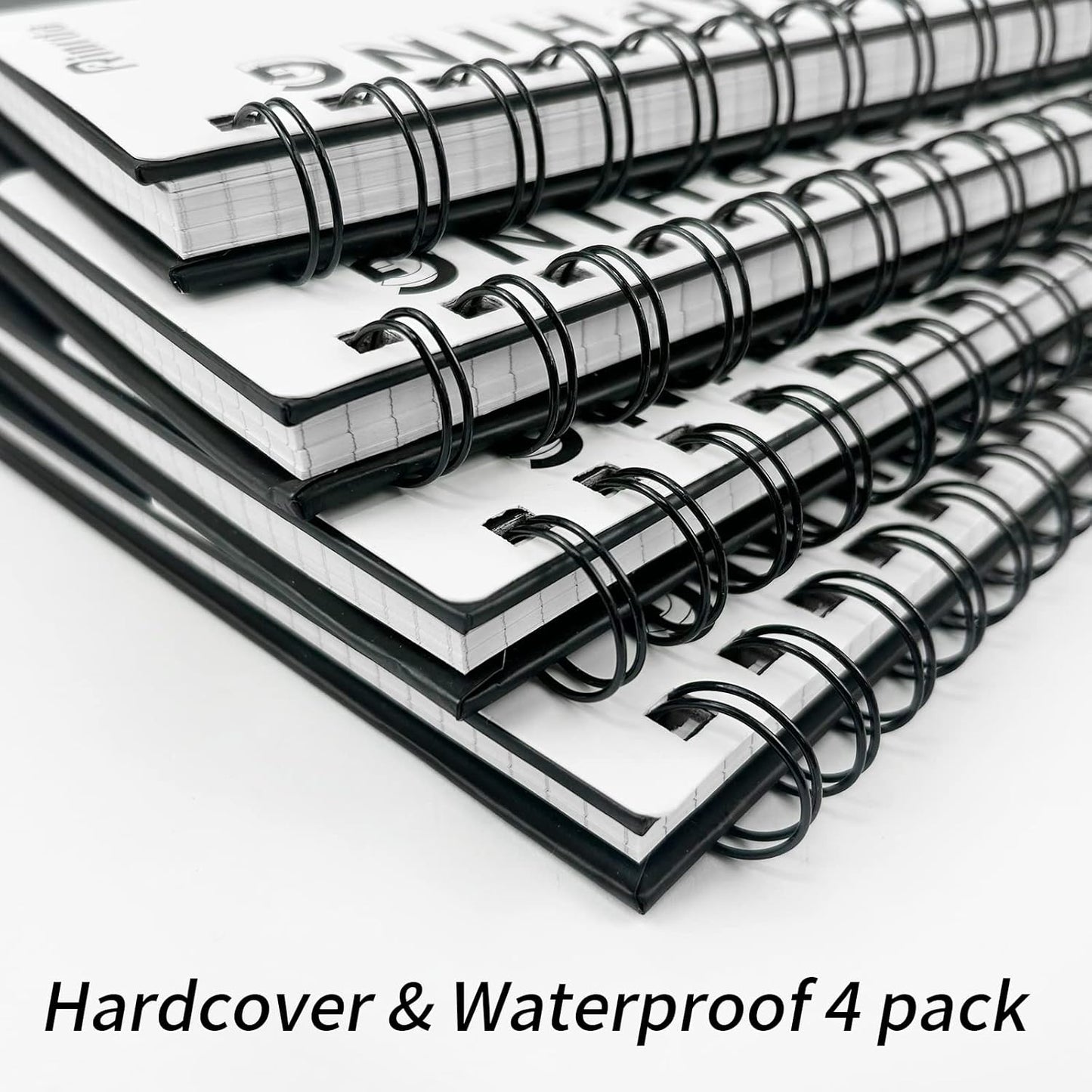 Graph Paper Notebook Spiral Notebook 8.5" X 11"-4 Pack Grid Paper Notebook Graph Notebook Engineering Notebook 120 Pages 100 GSM Thick Graphing Paper Notebook Hardcover Journal for School,